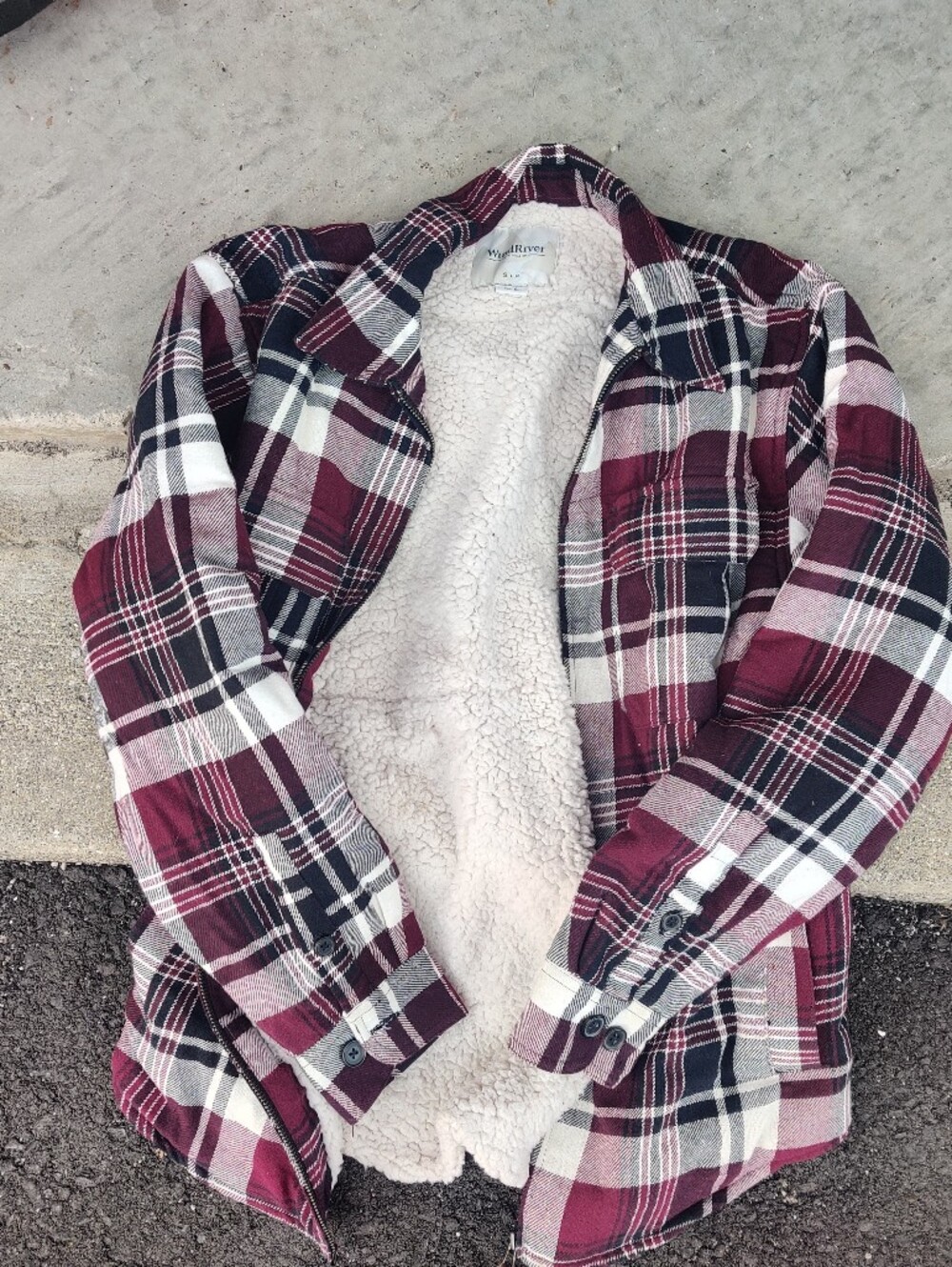 Sherpa-Lined Plaid Shacket by Wind River